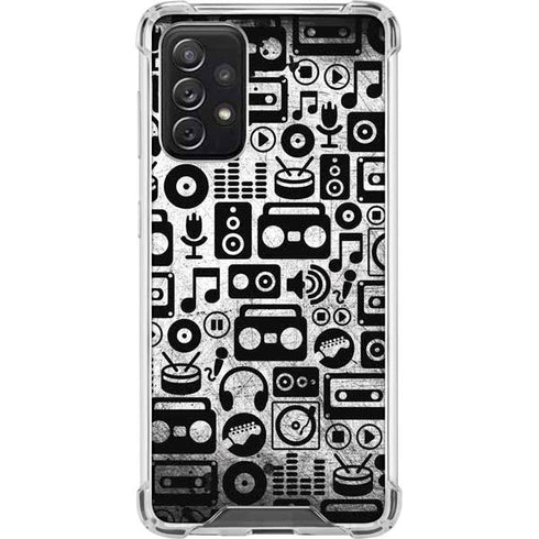 Music Pattern Galaxy A72 5G Clear Case